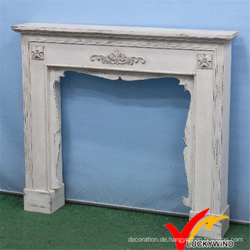 Shabby Chic Vintage Indoor Freistehende Kamin, Antike Mantel